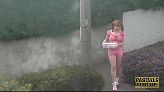 Hardfucked little subslut Cherry English hammered by master