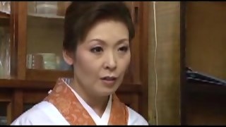 Japanese mom H gets her hairy snatch licked and fucked hard