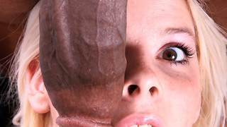 Huge black cock makes young Kinzy Jo very afraid