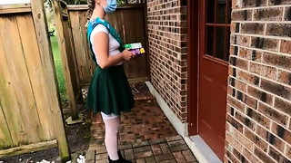 Girl scout selling cookies gets ravaged by older boy