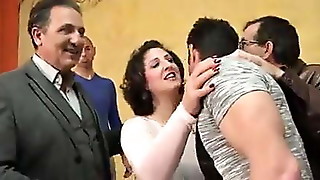 big tits mature gets screwed by 3 and Double penetration