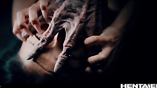 Real Life Anime porn - Rae Lil Black fucked in her sofa by monster