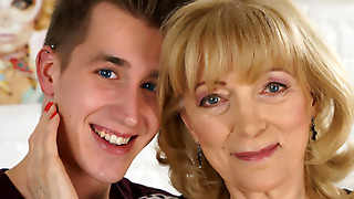 Elder lady Magdi is in enjoy with this young man meat