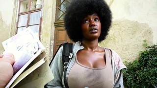Czech Streets 152: Quickie with Ultra-cute Buxom Dark-hued Girl